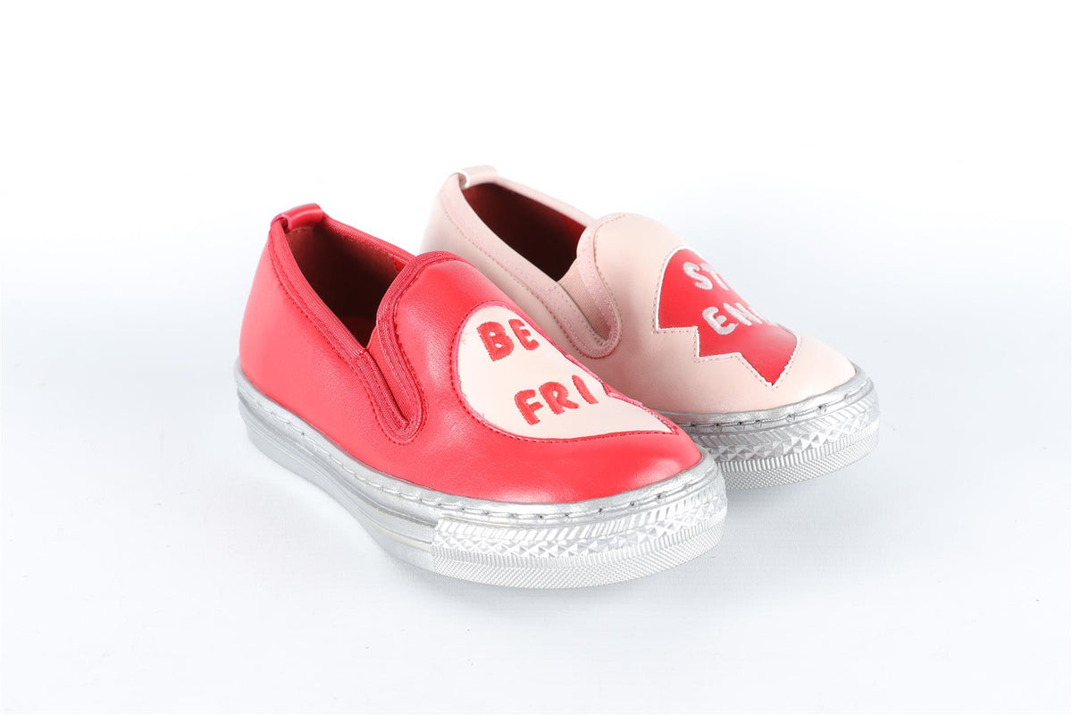 STELLA MCCARTNEY KIDS RED AND PINK TRAINERS EU 24 UK 7 US 8