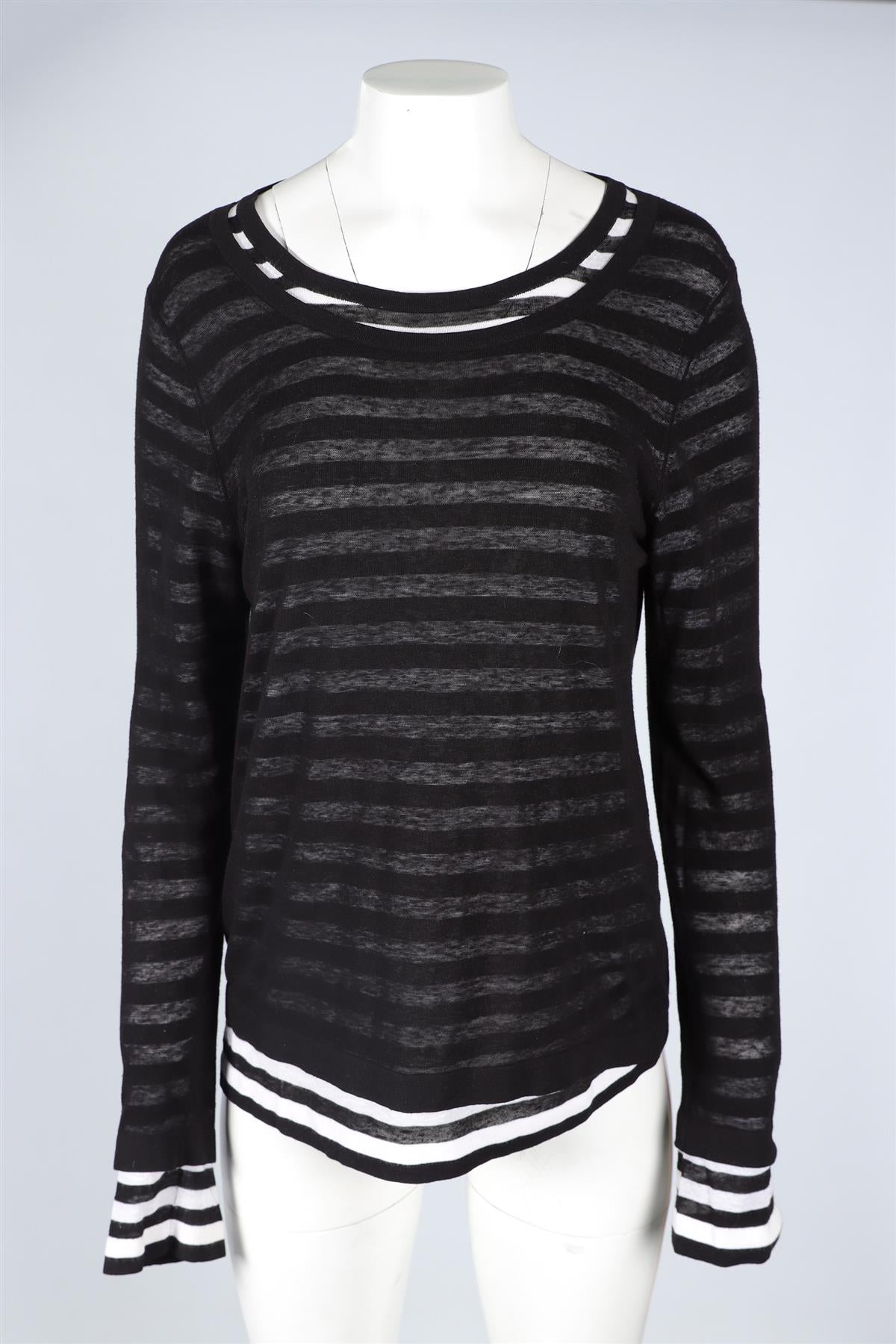 MICHAEL KORS BLACK LINEN TOP LARGE