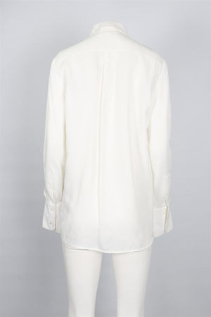 HELMUT LANG WHITE SATIN SHIRT MEDIUM