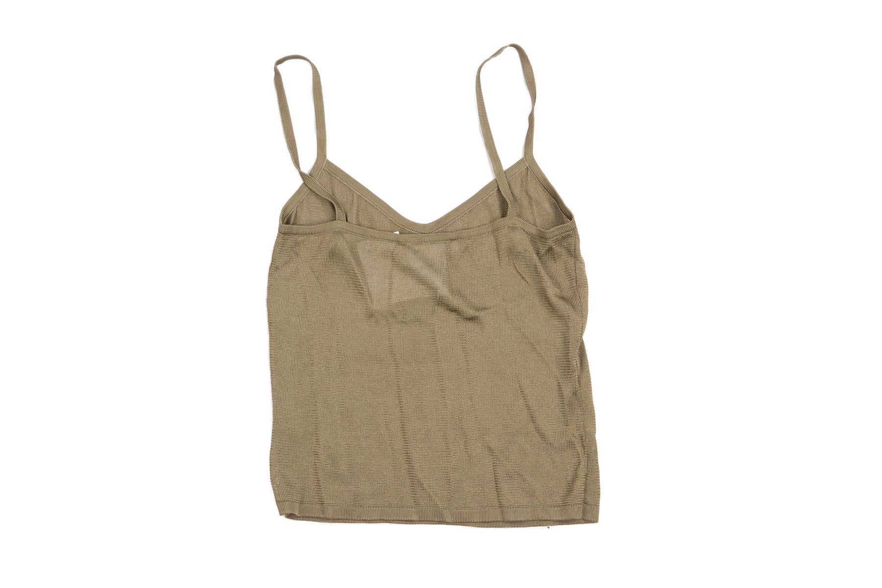 CHRISTIAN DIOR GREEN KNIT TOP FR 36 UK 8