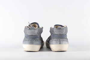 GOLDEN GOOSE DELUXE BRAND BLUE MID STAR LEATHER SNEAKERS EU 40 UK 7 US 10