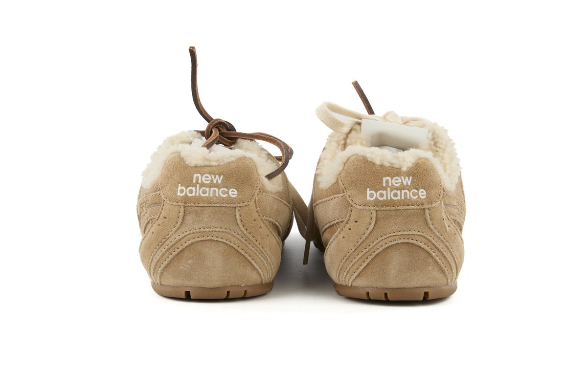 NEW BALANCE + MIU MIU BEIGE 530 SL SUEDE SNEAKERS EU 38 UK 5 US 8