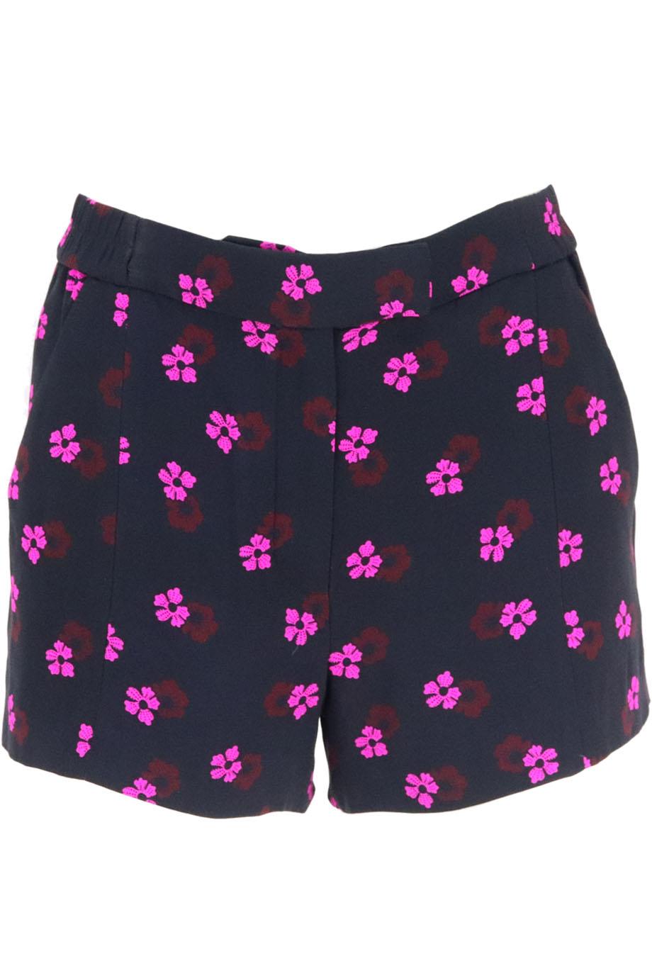 A.L.C. FLORAL PRINT SILK CREPE SHORTS US 4 UK 8