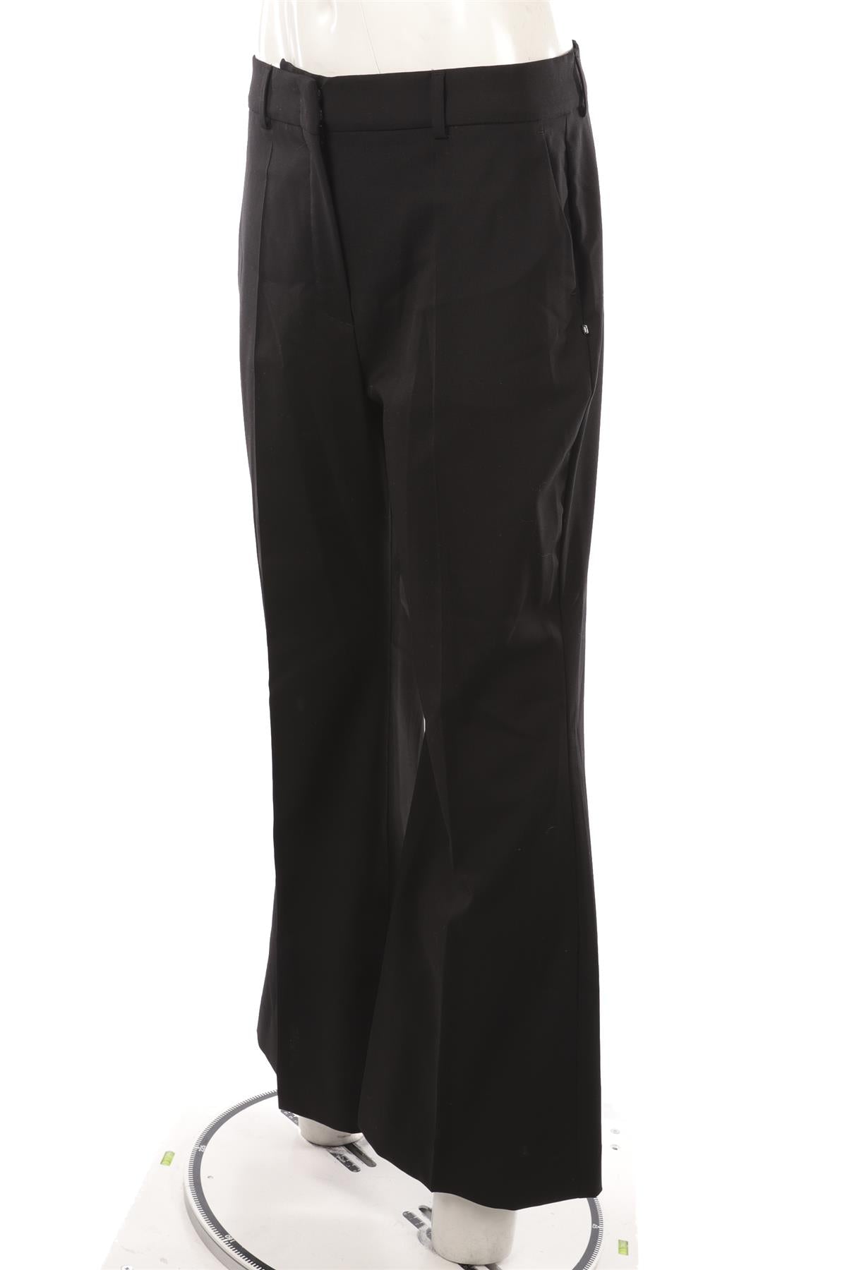 SPORTMAX BLACK WOOL STRAIGHT LEG PANTS SMALL