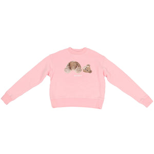 PALM ANGELS PINK KIDS GIRLS COTTON SWEATSHIRT 8 YEARS