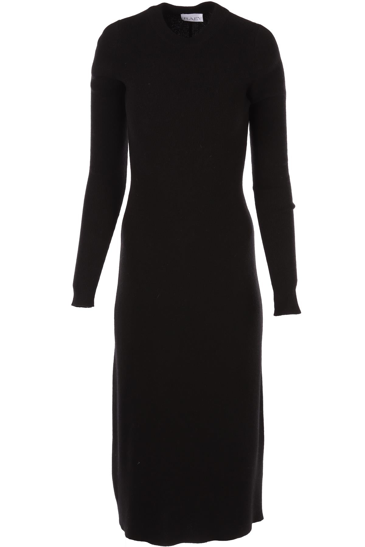 RAEY BLACK CASHMERE MAXI DRESS XSMALL