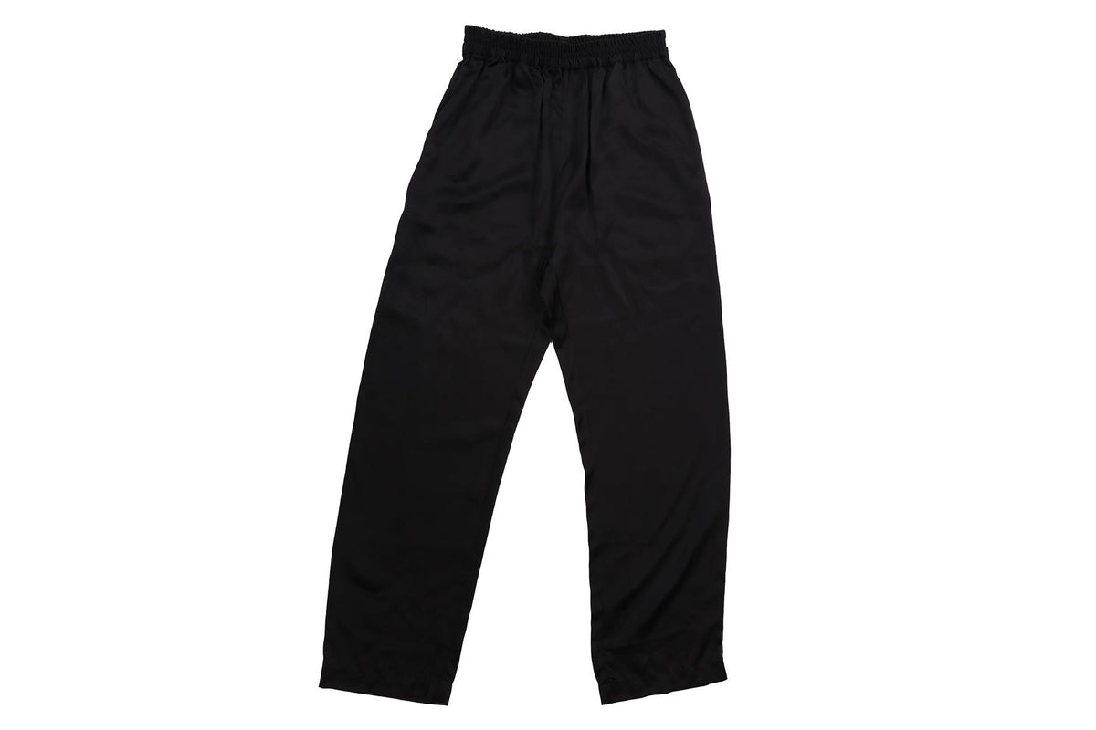 SABLYN BLACK SILK STRAIGHT LEG PANTS SMALL
