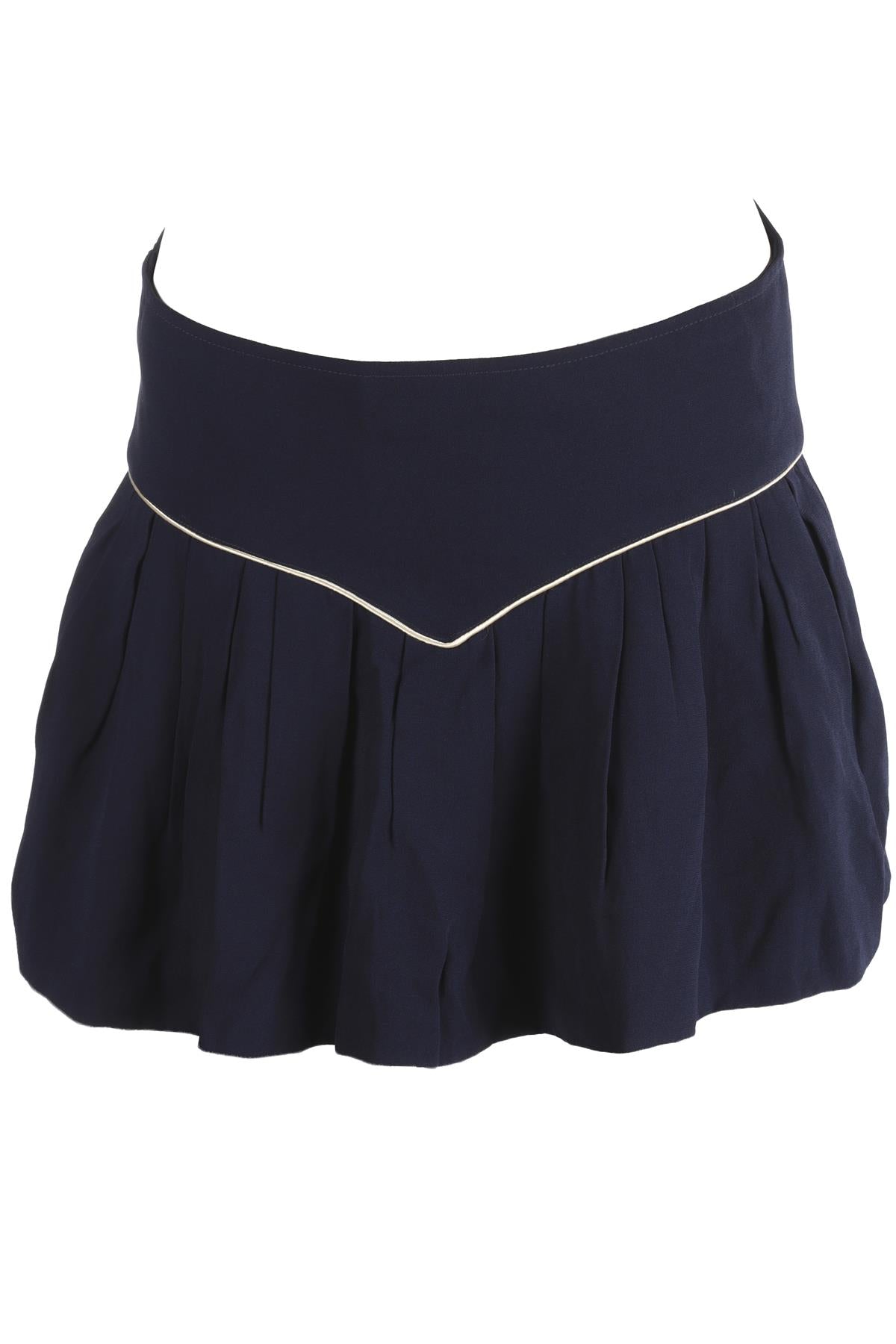 ISABEL MARANT NAVY CREPE MINI SKIRT FR 38 UK 10