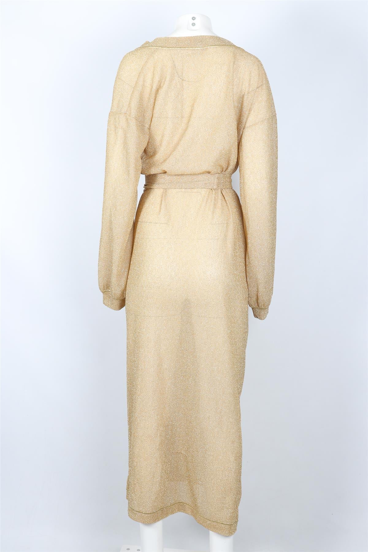 OSÉREE GOLD BELTED KNIT ROBE ONE SIZE