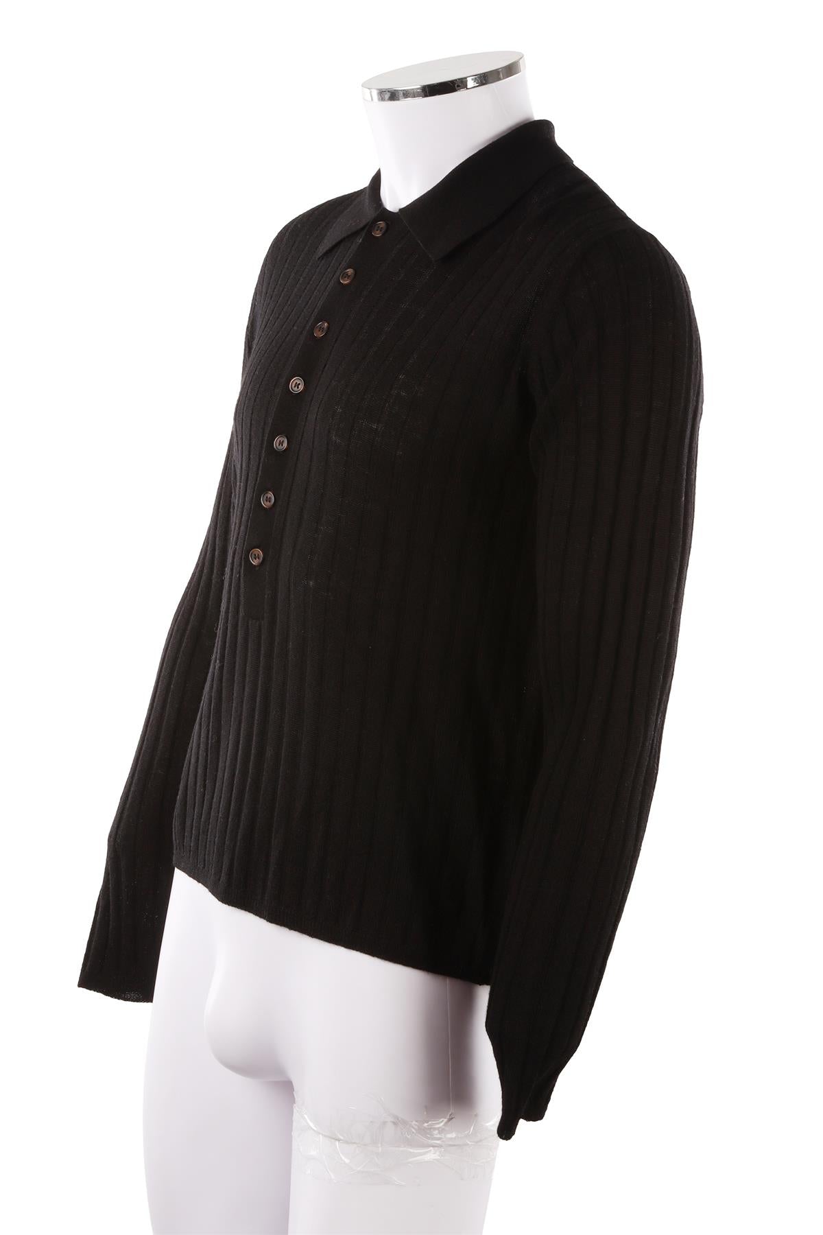 BLACK MEN'S WOOL SWEATER