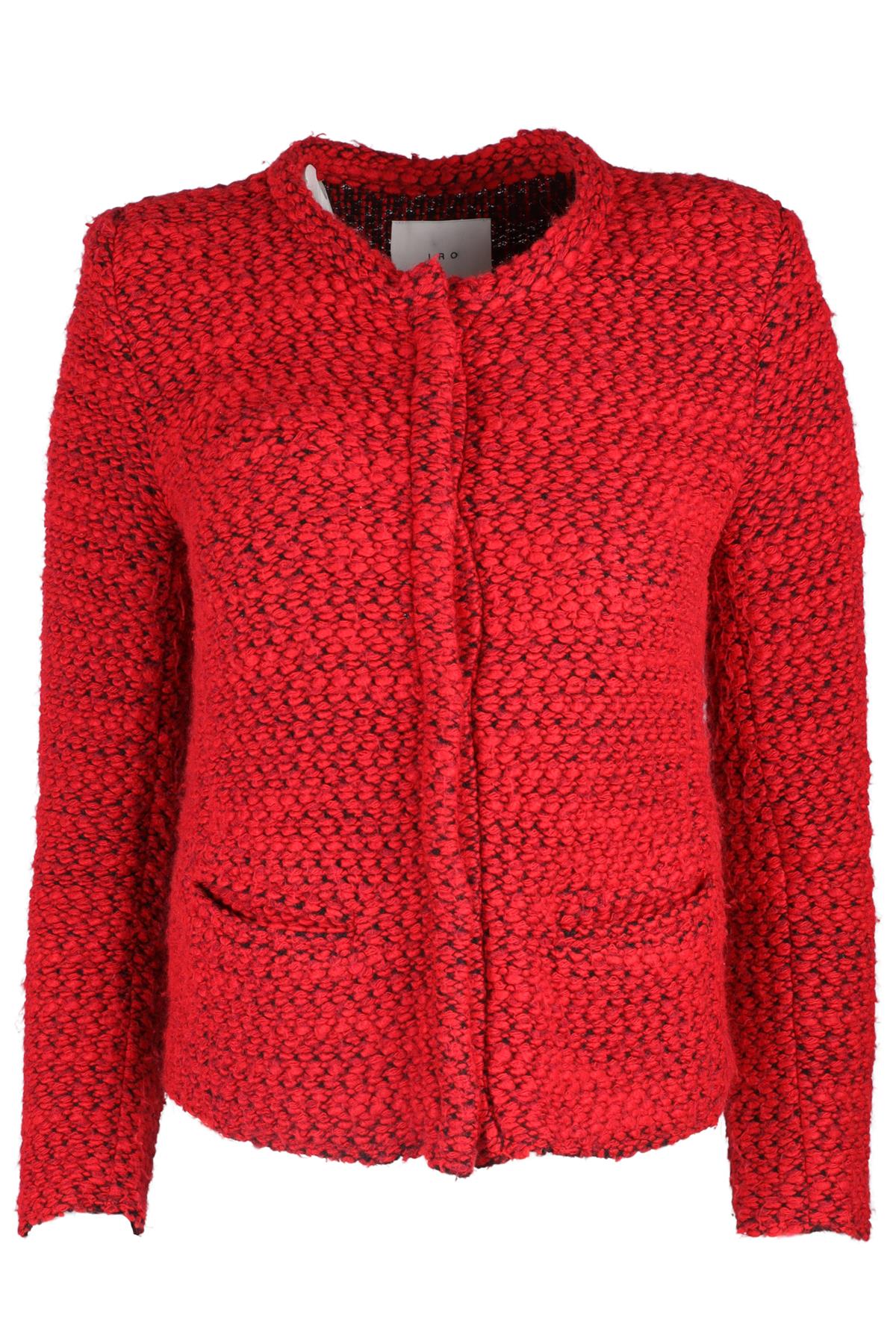 IRO RED WOOL JACKET FR 38 UK 10