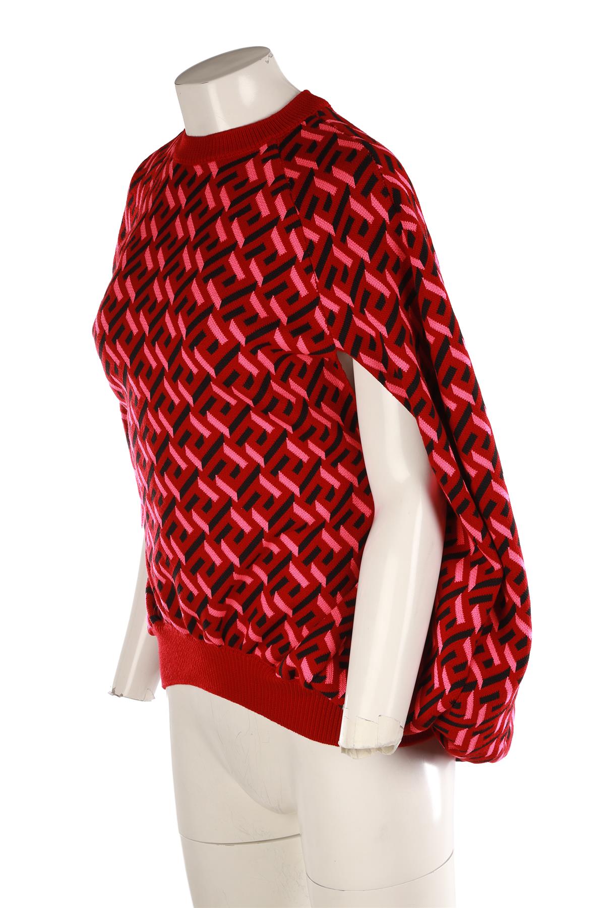 VERSACE RED WOOL SWEATER IT 42 UK 10