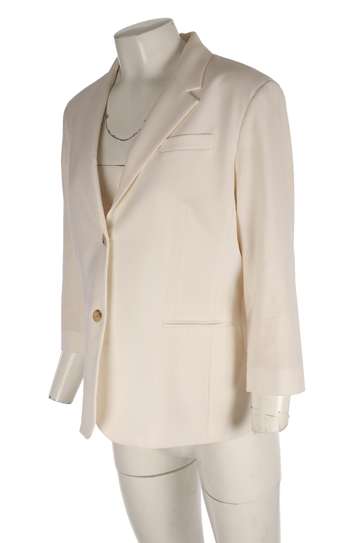 THE ROW IVORY WOOL BLAZER US 14 UK 18