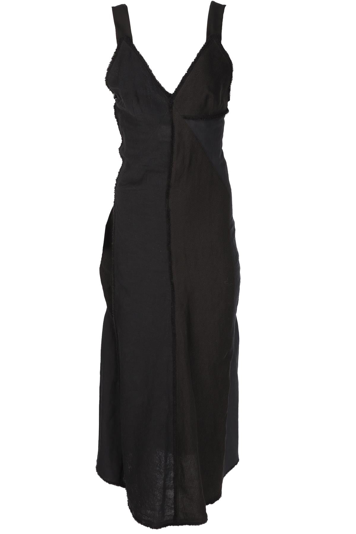CHLOÉ BLACK LINEN MAXI DRESS FR 40 UK 8