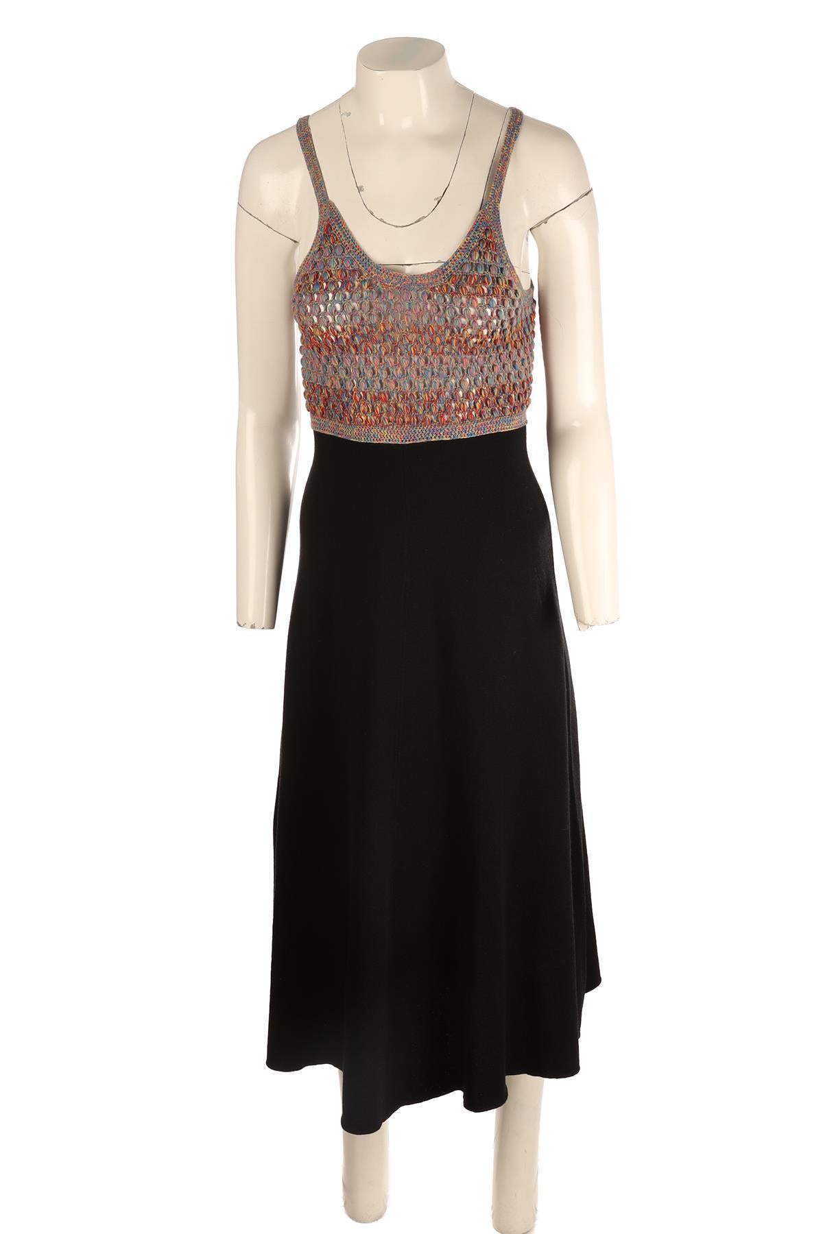 CHLOÉ MULTI WOOL MAXI DRESS XSMALL