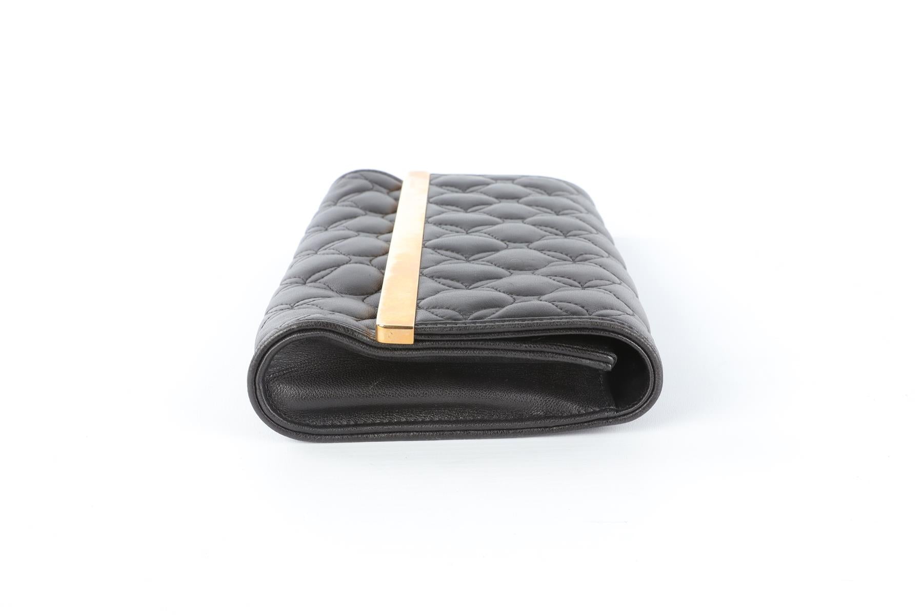 CHOPARD BLACK LEATHER CLUTCH