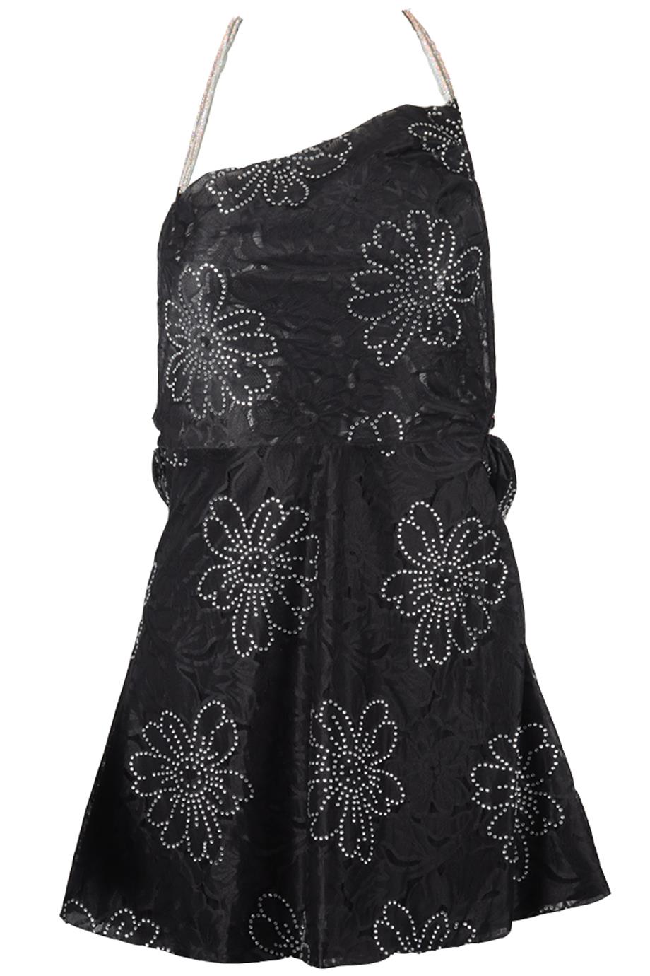 FOR LOVE AND LEMONS EMBELLISHED LACE MINI DRESS XSMALL