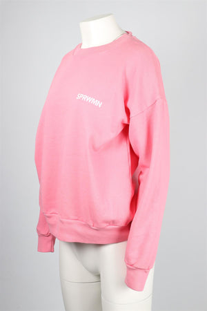 SPRWMN PINK COTTON SWEATSHIRT XSMALL