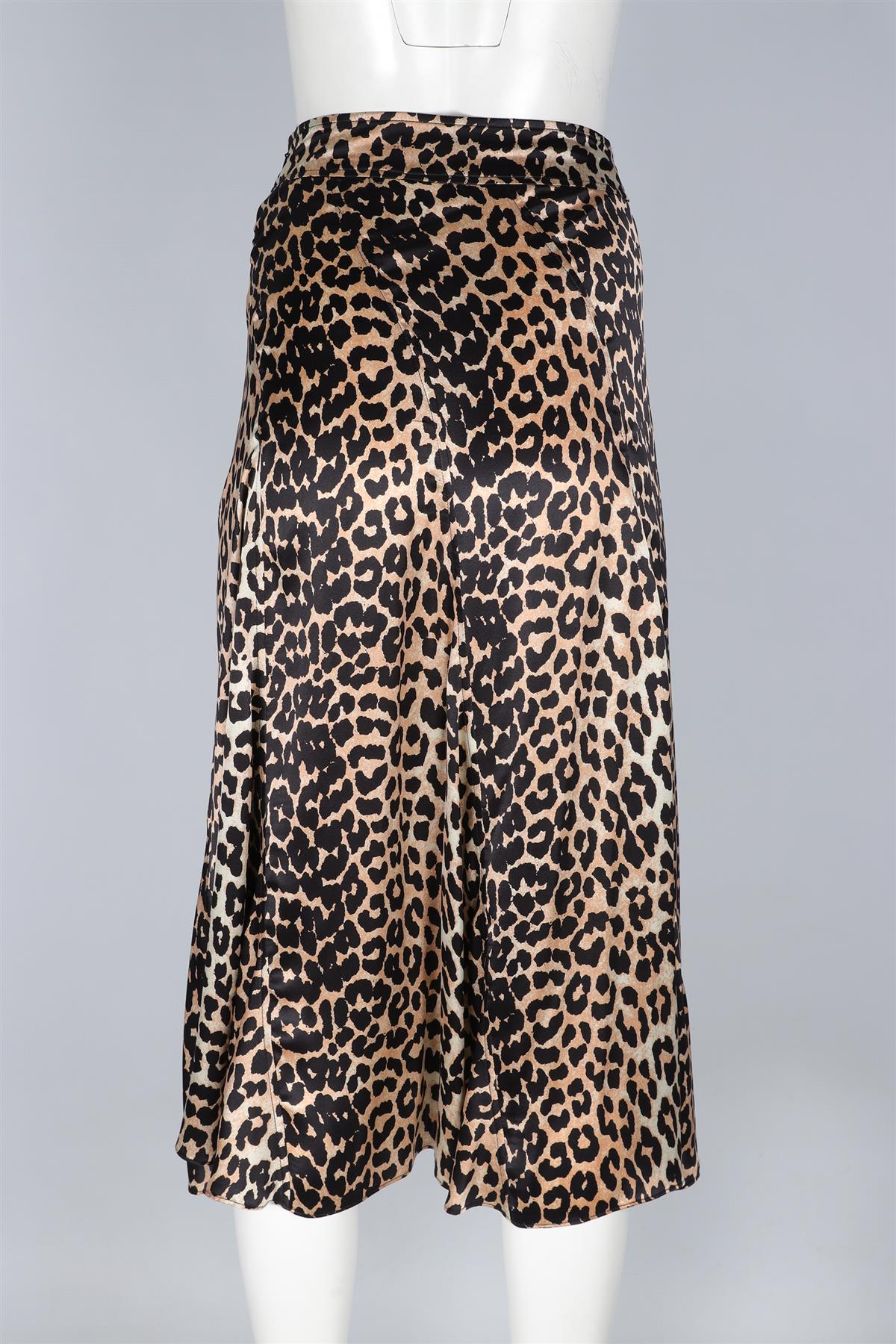 GANNI BEIGE SILK MAXI SKIRT UK 6