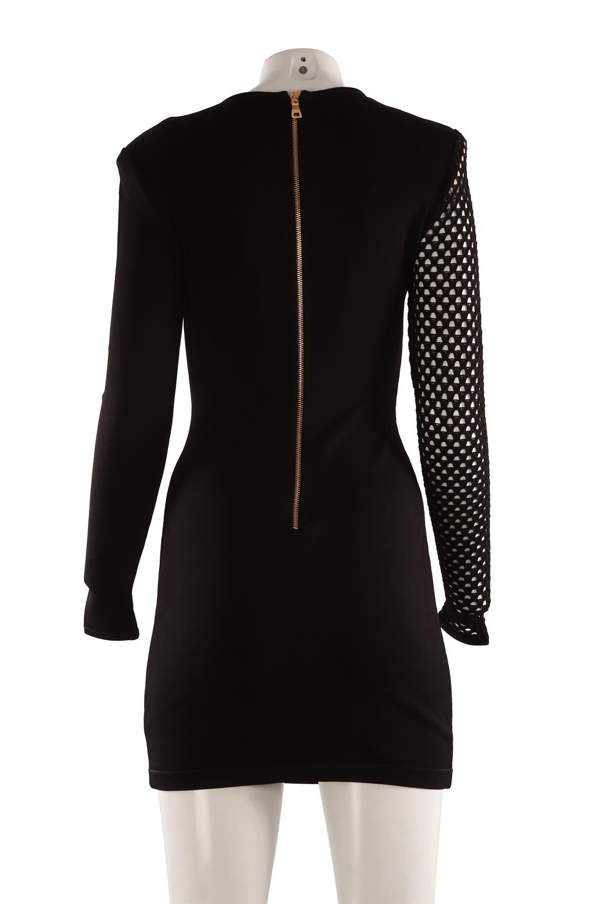 BLACK KNIT MINI DRESS