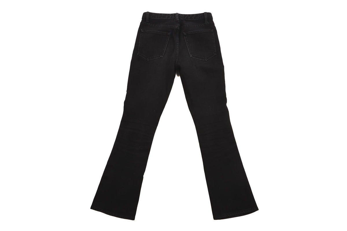 THE ROW BLACK HIGH RISE BOOTCUT JEANS US 0 UK 4