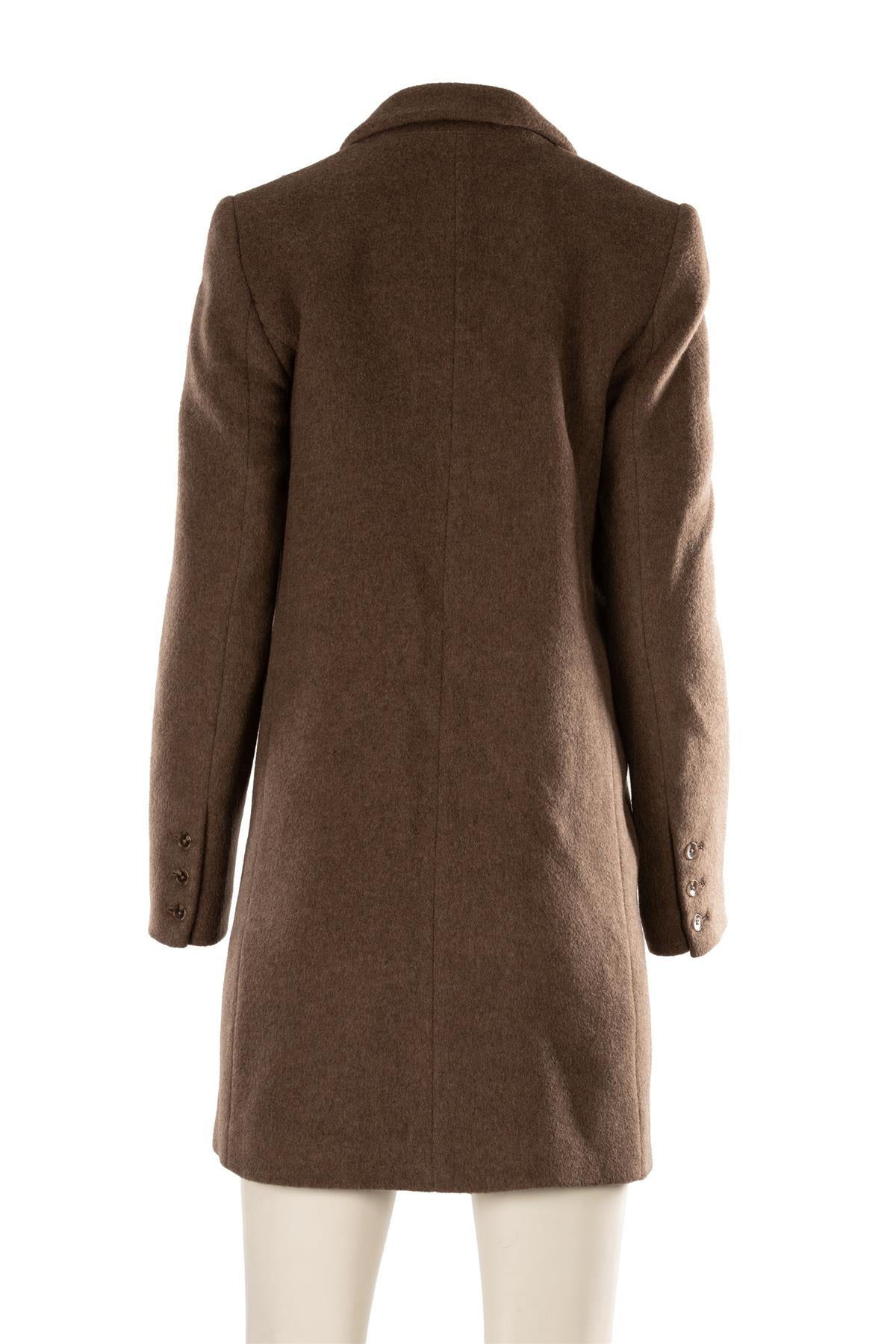REFORMATION BROWN WOOL COAT SMALL
