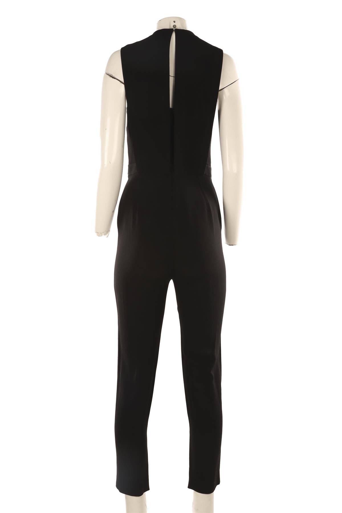 THEORY BLACK CREPE JUMPSUIT US 2 UK 6