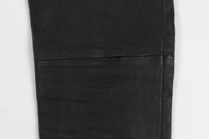 ANN DEMEULEMEESTER BLACK LEATHER LEGGINGS SMALL