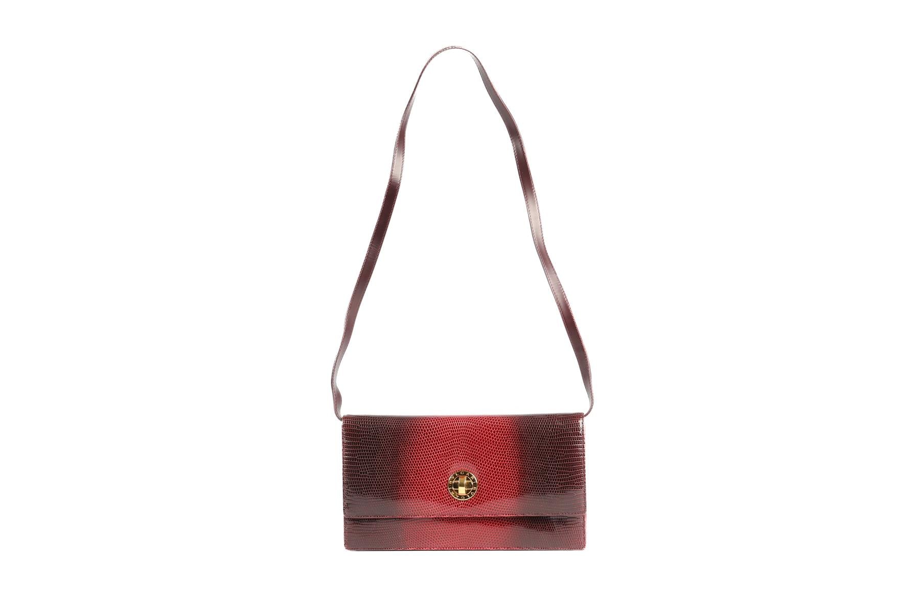 BVLGARI RED LIZARD CLUTCH