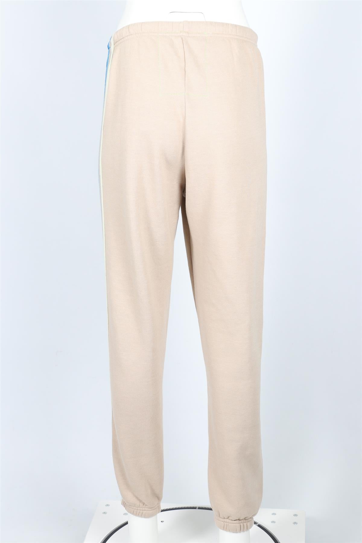 AVIATOR NATION BEIGE COTTON BLEND TRACK PANTS MEDIUM