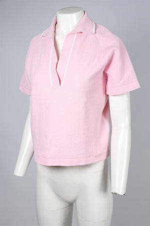 VICTORIA BECKHAM PINK COTTON TOP XSMALL