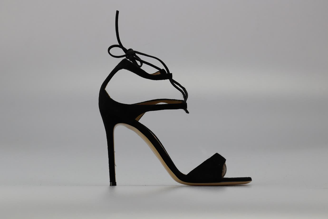 Gianvito rossi suede hot sale ankle tie sandals