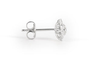 MARCHESA 18K WHITE GOLD AND DIAMOND STUD EARRINGS