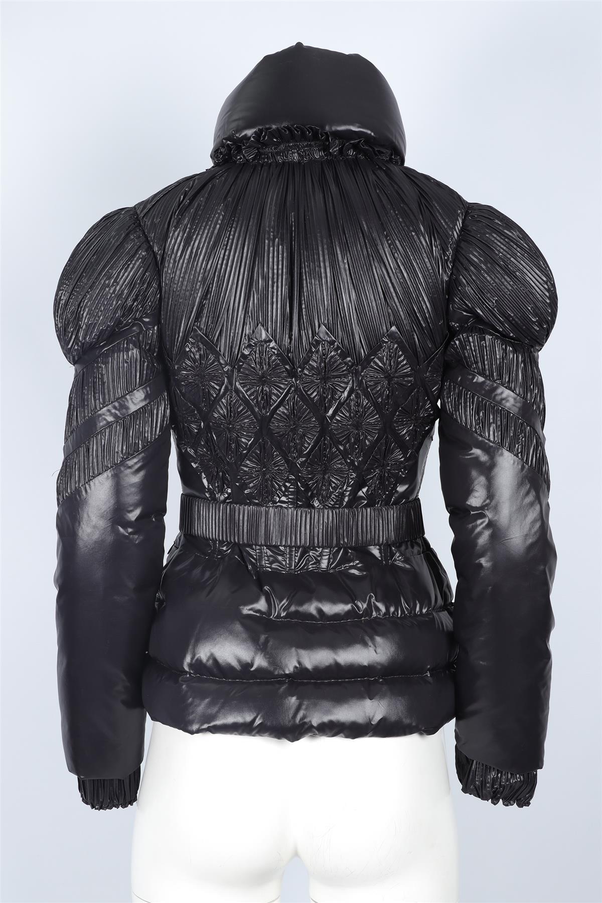 MONCLER GAMME ROUGE BLACK PADDED DOWN JACKET UK 8