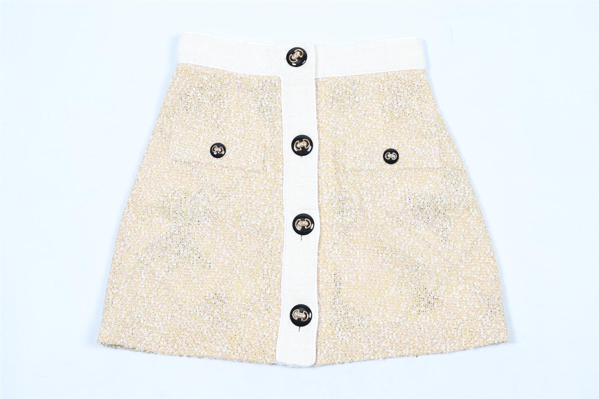 ALESSANDRA RICH COTTON BLEND MINI SKIRT IT 38 UK 6