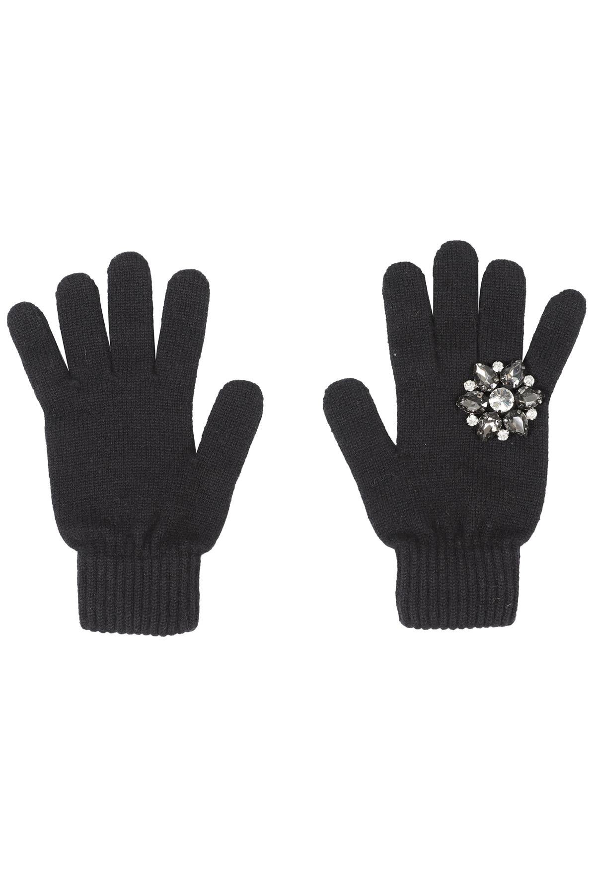 THAT'S A HAT BLACK CASHMERE BLEND GLOVES XLARGE