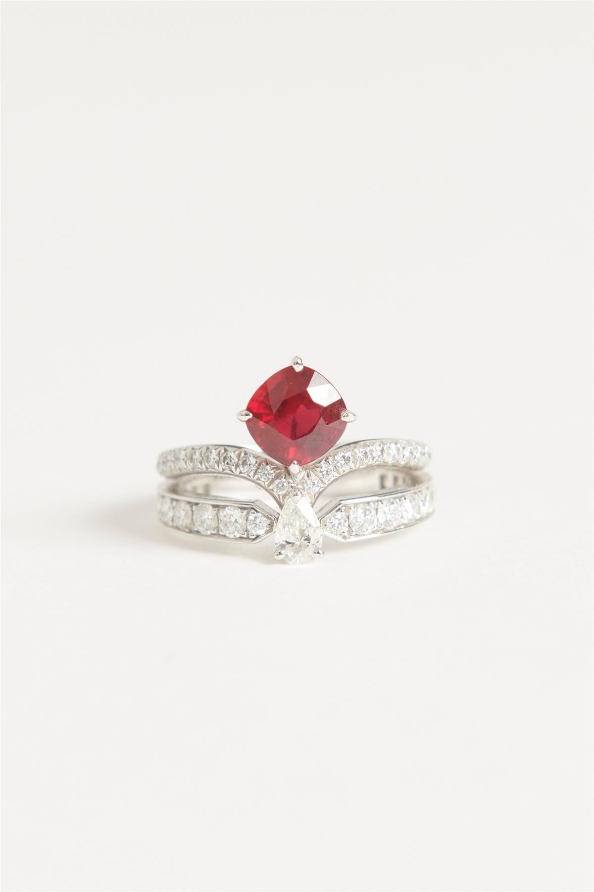 CHAUMET JOSEPHINE ECLAT RUBY AND DIAMOND RING