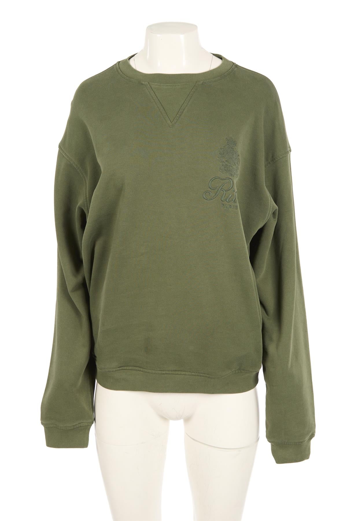 FRAME + RITZ PARIS GREEN COTTON SWEATSHIRT LARGE