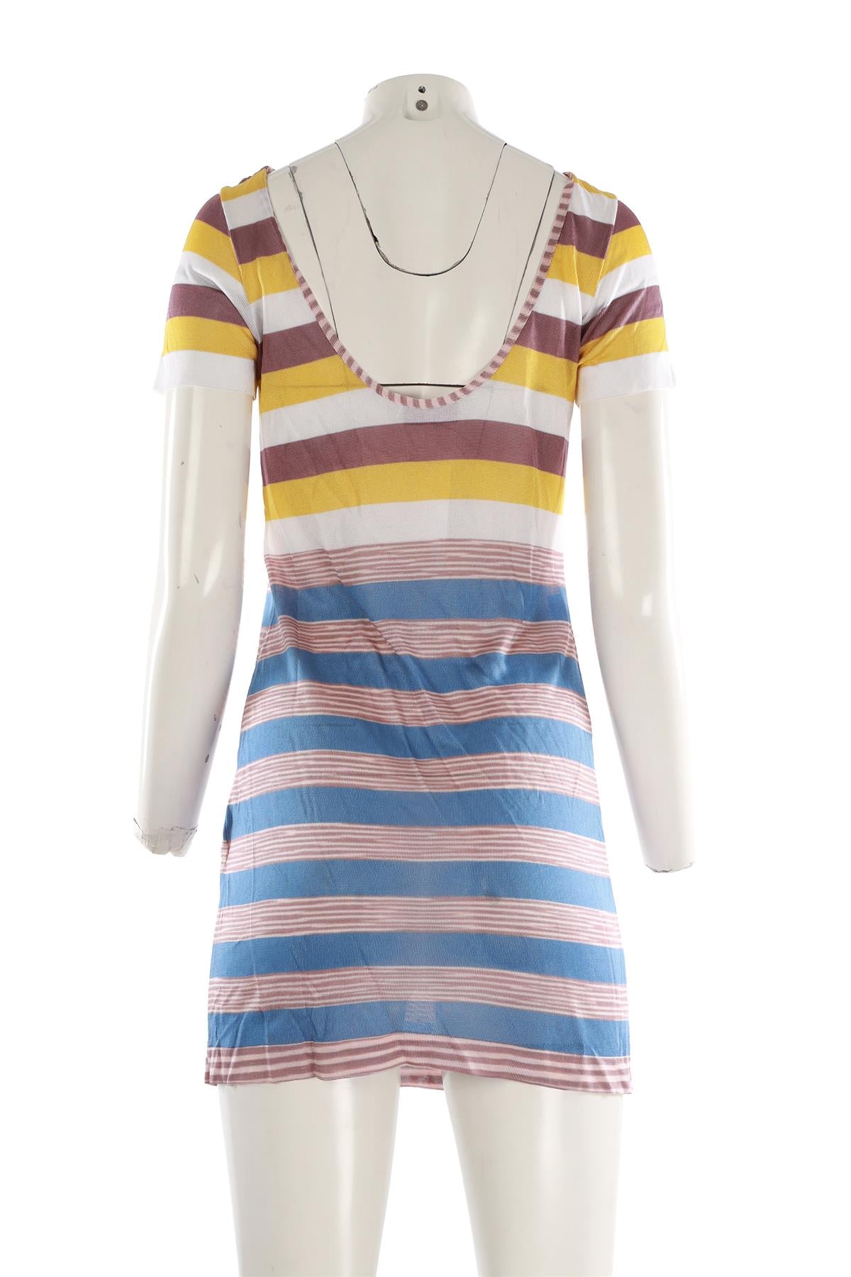 MISSONI MARE MULTI KNIT MINI DRESS IT 40 UK 8