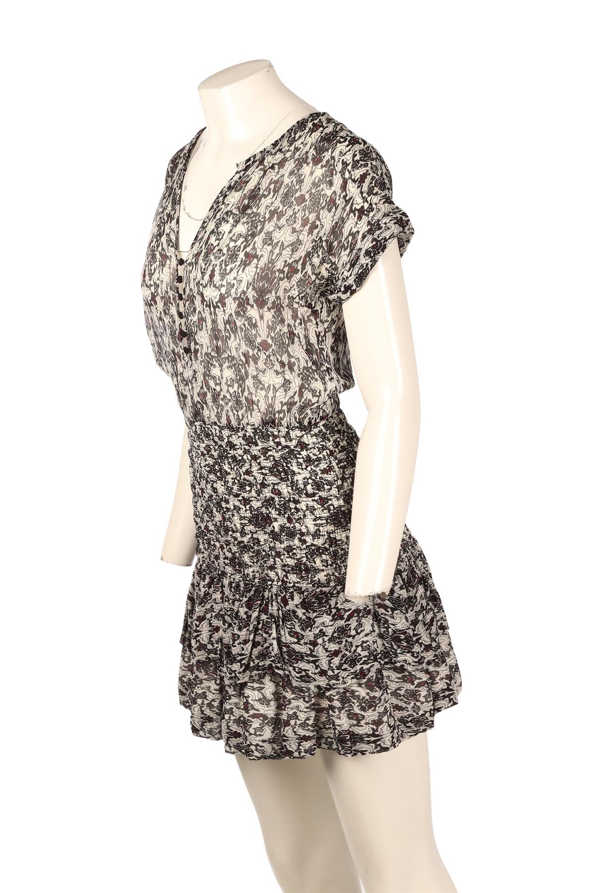 MAJE BLACK CREPE MINI DRESS FR 36 UK 8