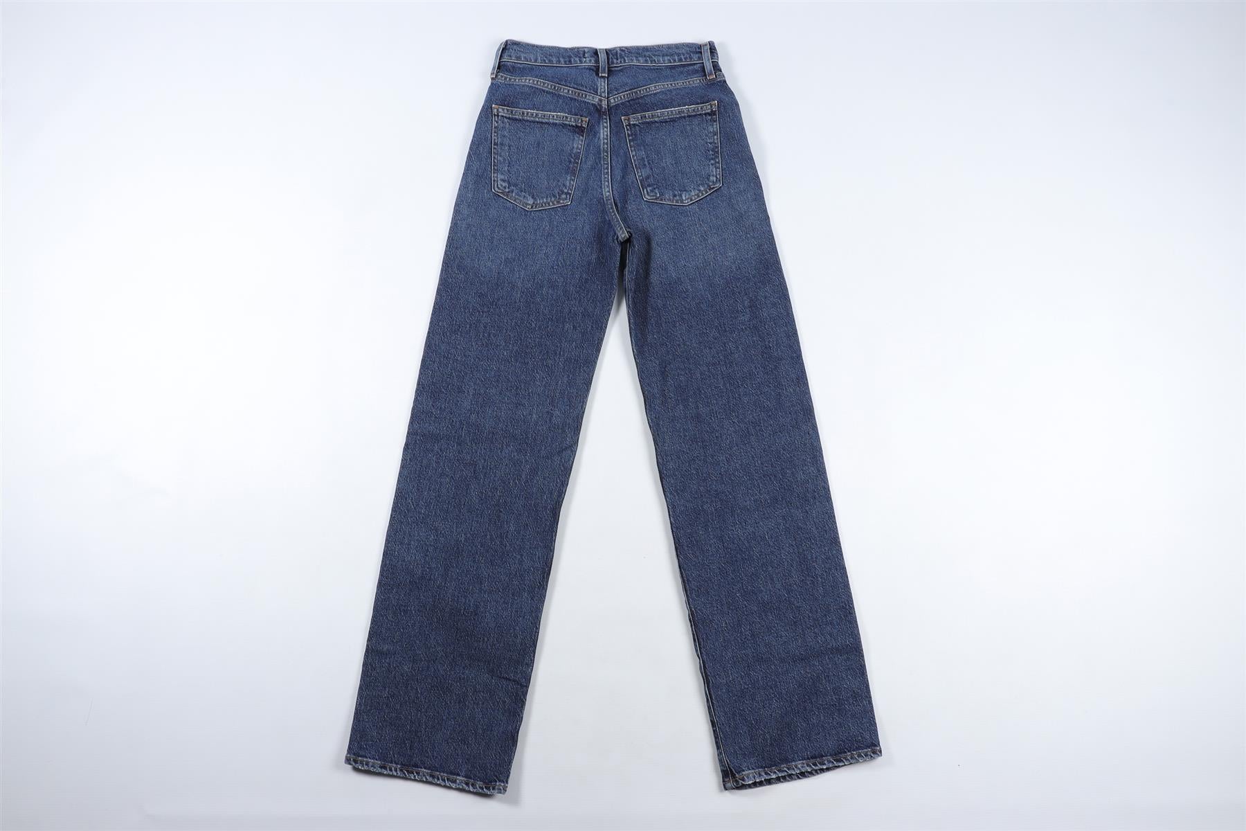 AGOLDE NAVY HIGH RISE STRAIGHT LEG JEANS W24 UK 6