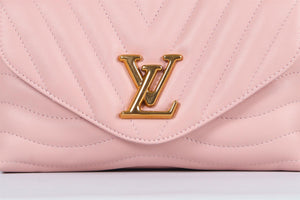 LOUIS VUITTON PINK NEW WAVE CHAIN MM LEATHER SHOULDER BAG