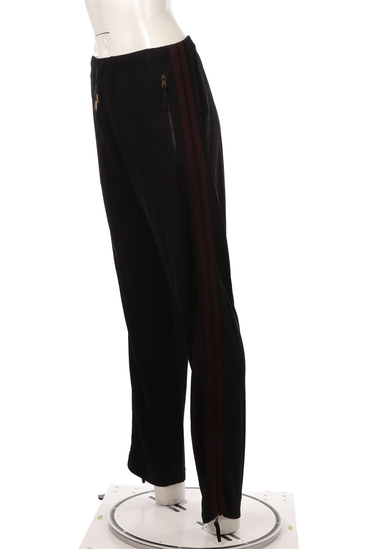 JEAN PAUL GAULTIER BLACK VINTAGE JERSEY STRAIGHT LEG PANTS IT 42 UK 10