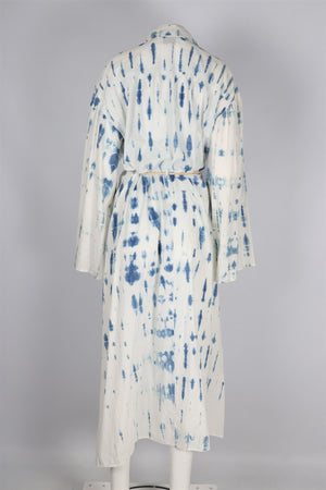 NANUSHKA BLUE COTTON MAXI DRESS MEDIUM
