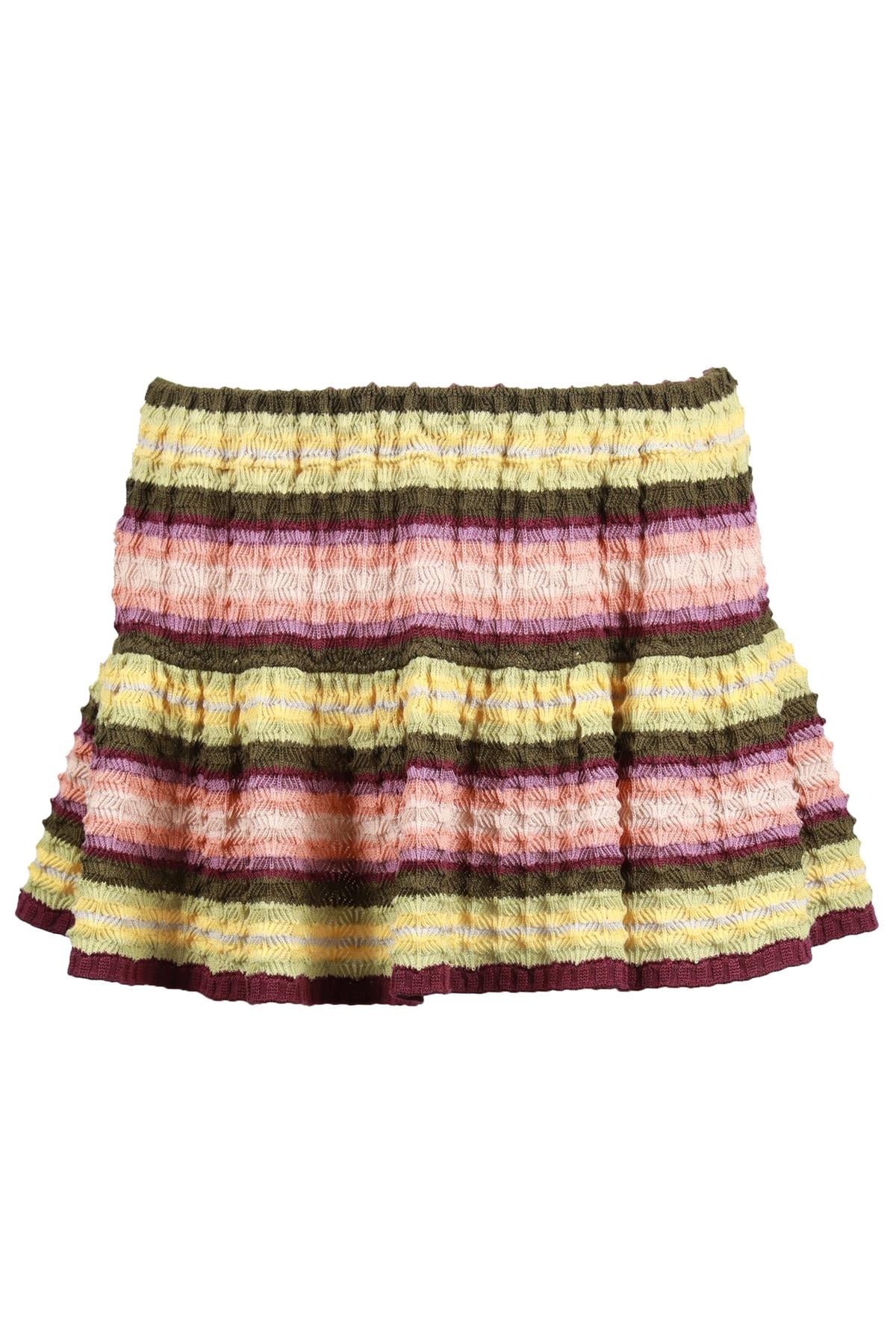 MISSONI MULTICOLOUR WOOL MINI SKIRT IT 38 UK 6