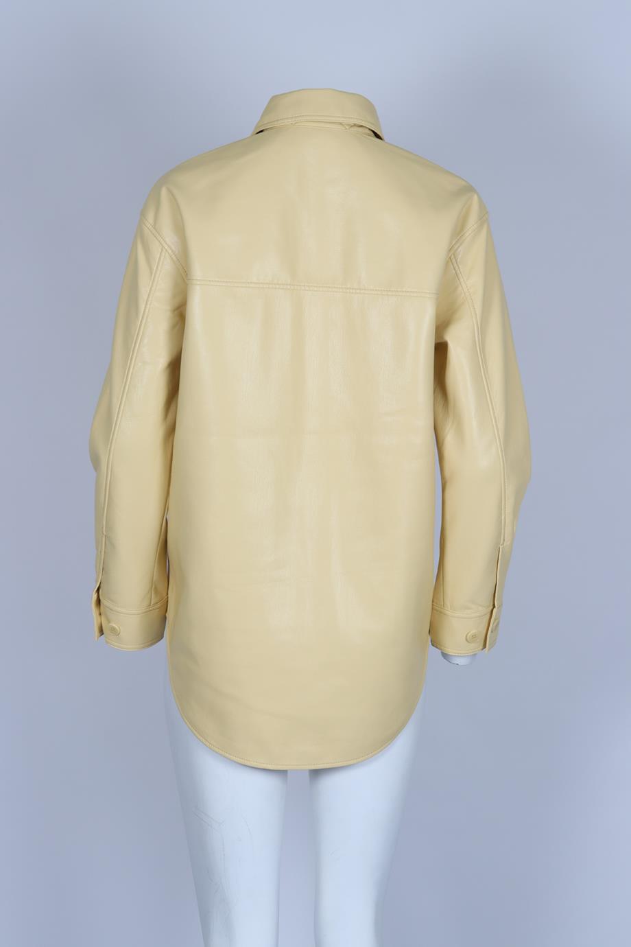 WILFRED FAUX LEATHER SHIRT SMALL