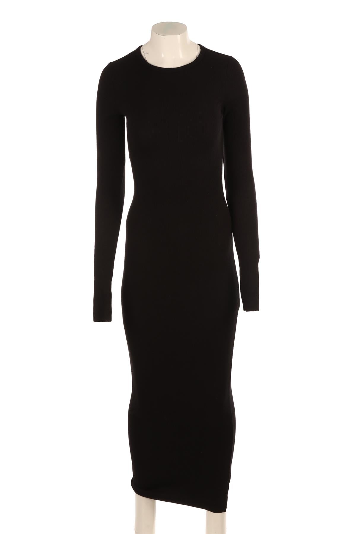 ETERNE BLACK COTTON MAXI DRESS SMALL
