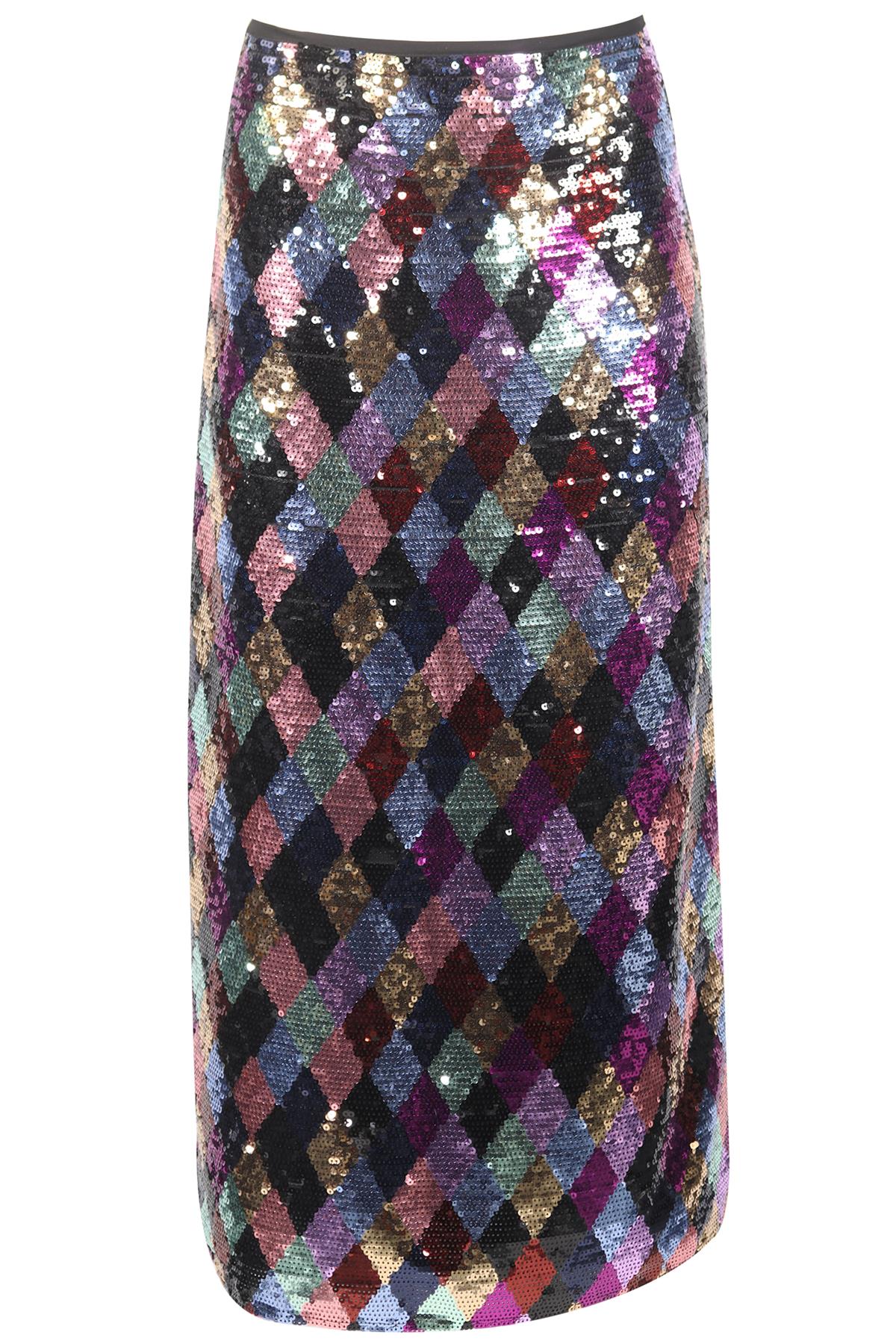 RIXO SEQUIN MIDI SKIRT UK 14