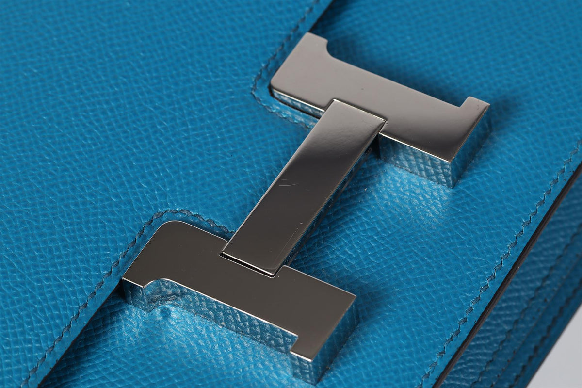 HERMÈS BLUE 2014 CONSTANCE ELAN EPSOM LEATHER SHOULDER BAG