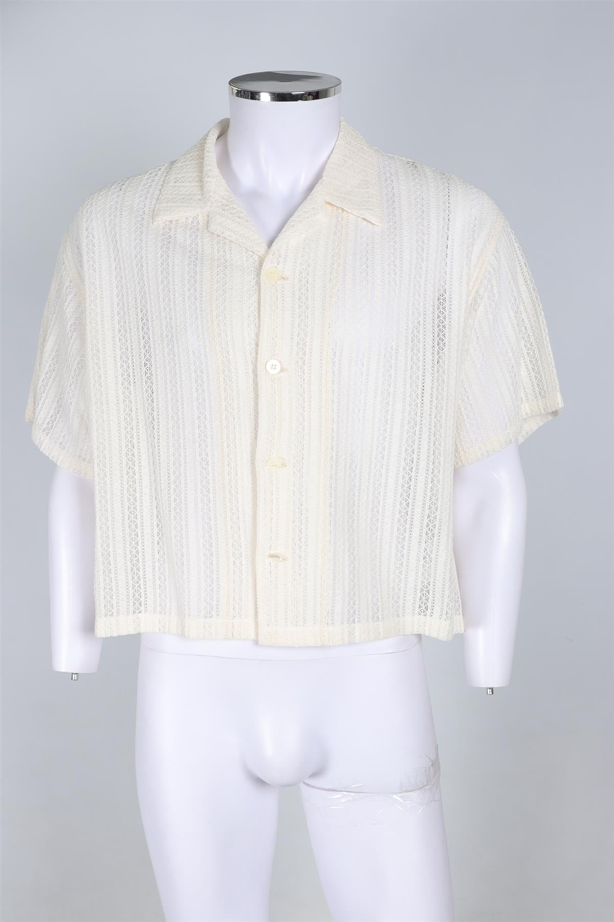 JIEDA CREAM MEN'S COTTON SHIRT SMALL